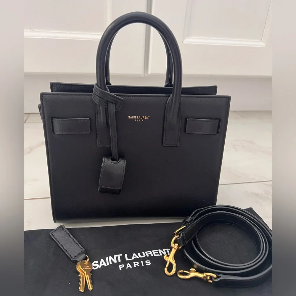❌SOLD❌ YSL NANO SAC DU JUOR. GOLD HARDWARE. SMOOTH LEATHER - Picture 1 of 14